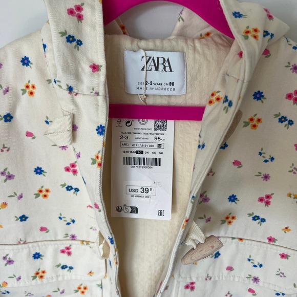 Zara Floral Jacket 2-3 NWT - Picture 4 of 8